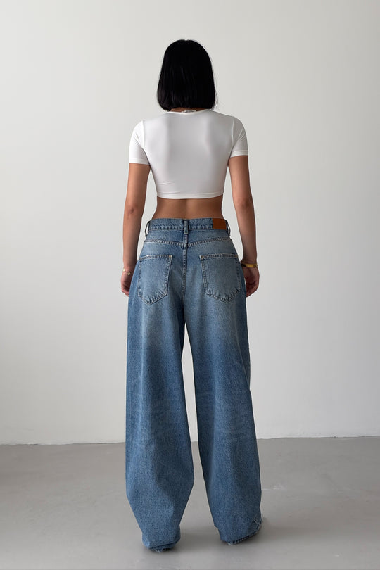 Routines Washed Mid-rise Balloon Jeans 1576-1