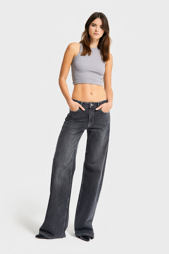 Routines Washed Mid-waist Straight Jeans 4469 - ROUTINES
