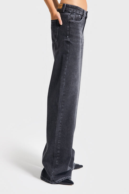 Routines Washed Mid-waist Straight Jeans 4469 - ROUTINES