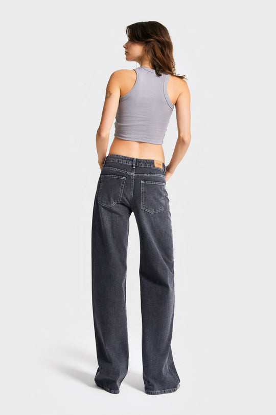 Routines Washed Mid-waist Straight Jeans 4469 - ROUTINES