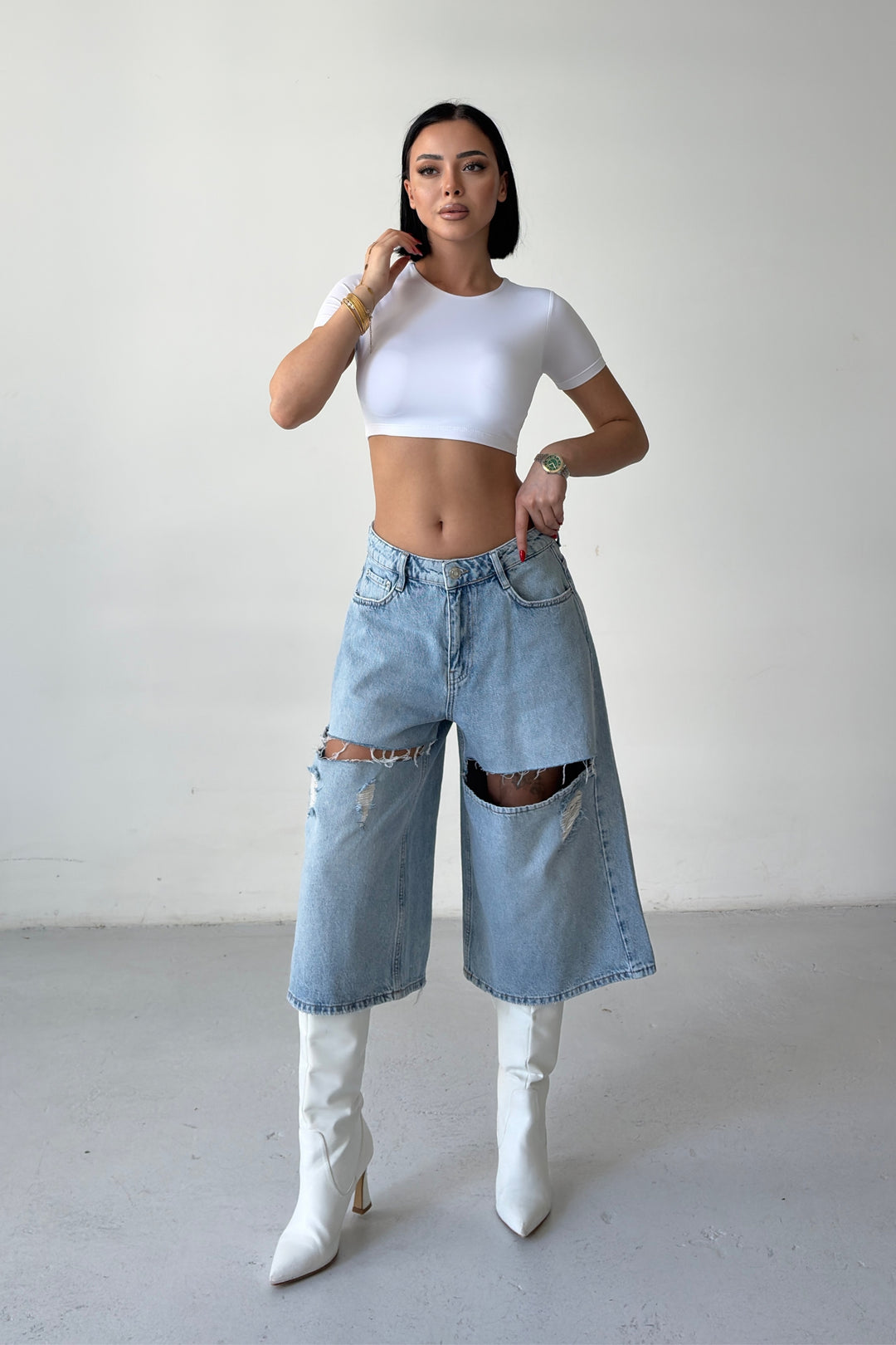 Routines Washed Ripped Detail Jorts 2621 - ROUTINES