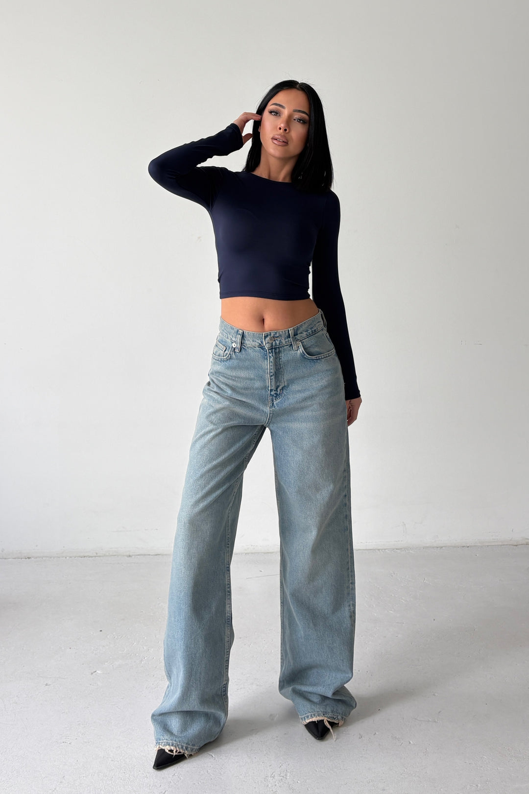 Routines Washed Straight Jeans - Light Blue 3749