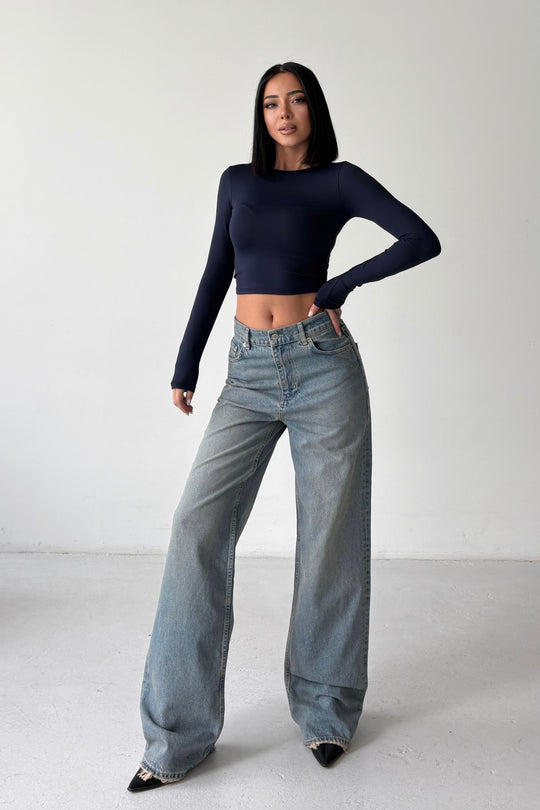 Routines Washed Straight Jeans - Vintage Blue 3733