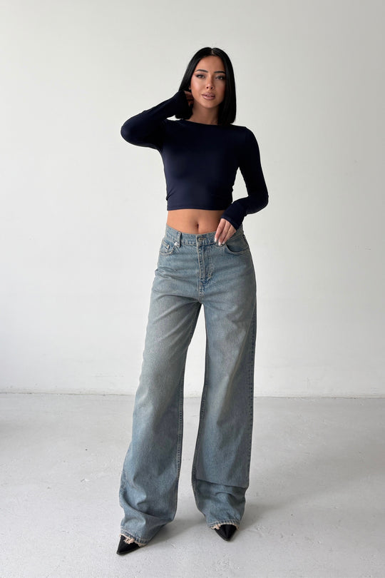 Routines Washed Straight Jeans - Vintage Blue 3733