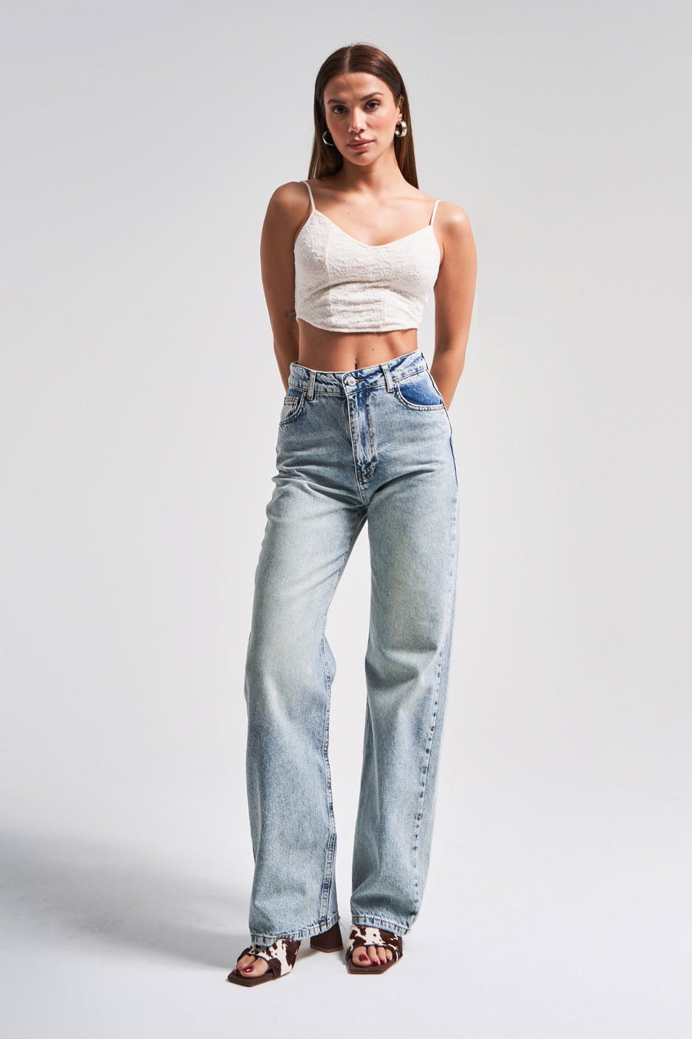 Routines Washed Straight Leg Jeans 2478 Jeans Routines Fashion