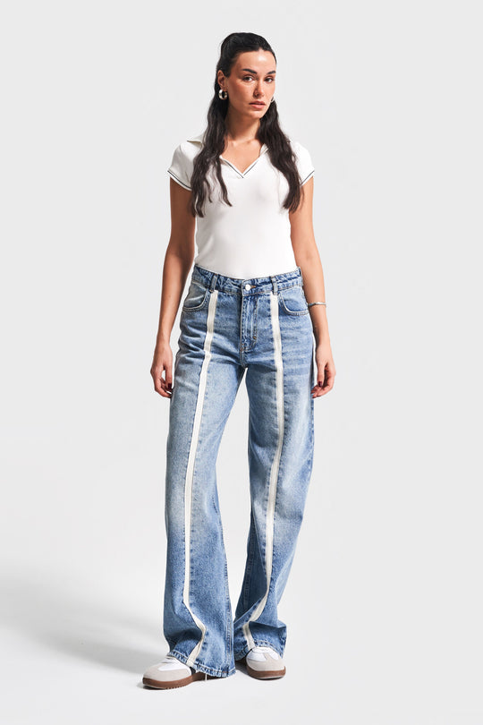 Routines Washed Striped Jeans 3794-4S5 - ROUTINES