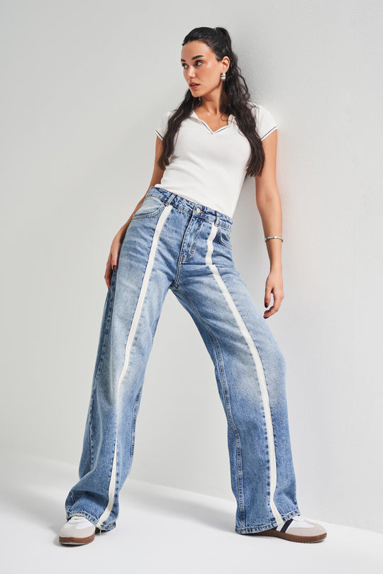 Routines Washed Striped Jeans 3794-4S5 - ROUTINES