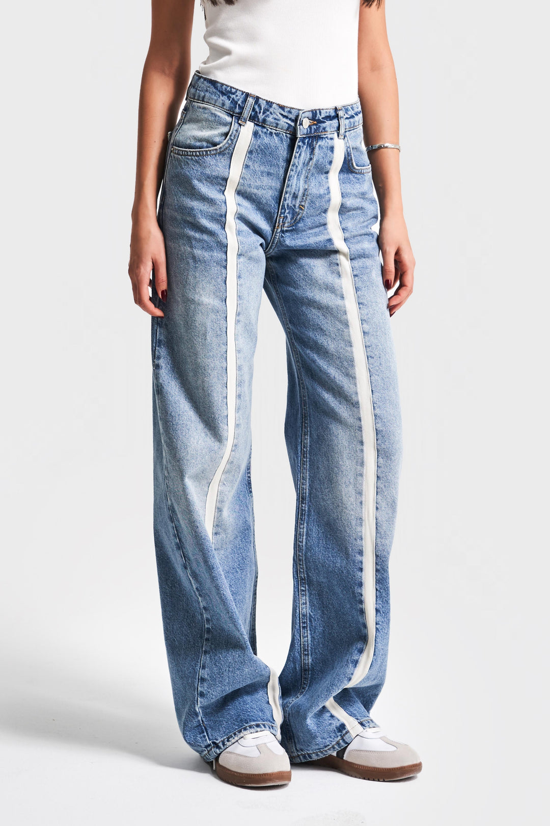 Routines Washed Striped Jeans 3794-4S5 Jeans Routines Fashion