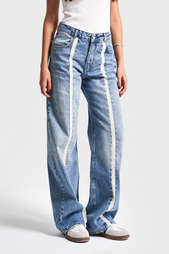 Routines Washed Striped Jeans 3794-4S5 - ROUTINES