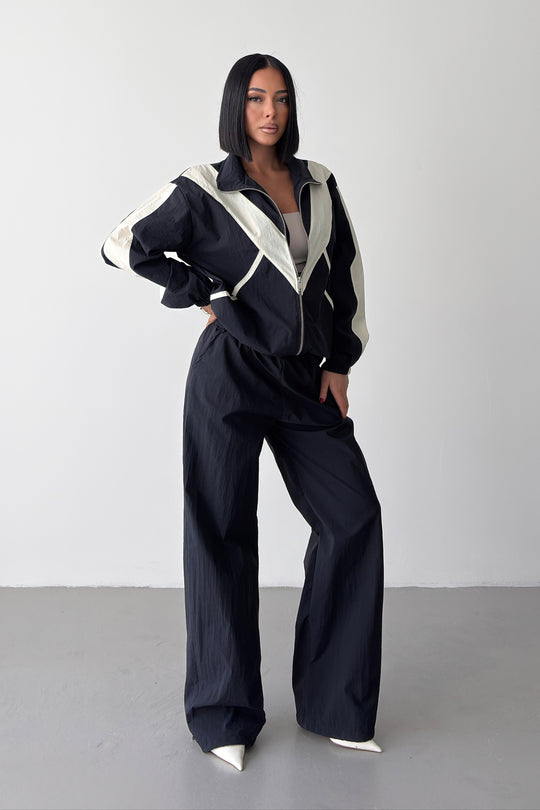 Routines Windbreaker Striped Tracksuit - Dark Blue 7011