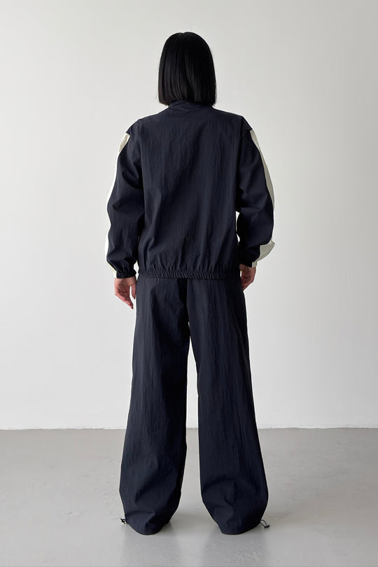 Routines Windbreaker Striped Tracksuit - Dark Blue 7011
