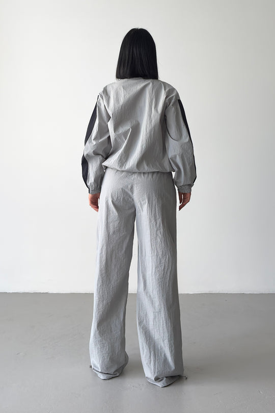 Routines Windbreaker Striped Tracksuit - Grey 7011