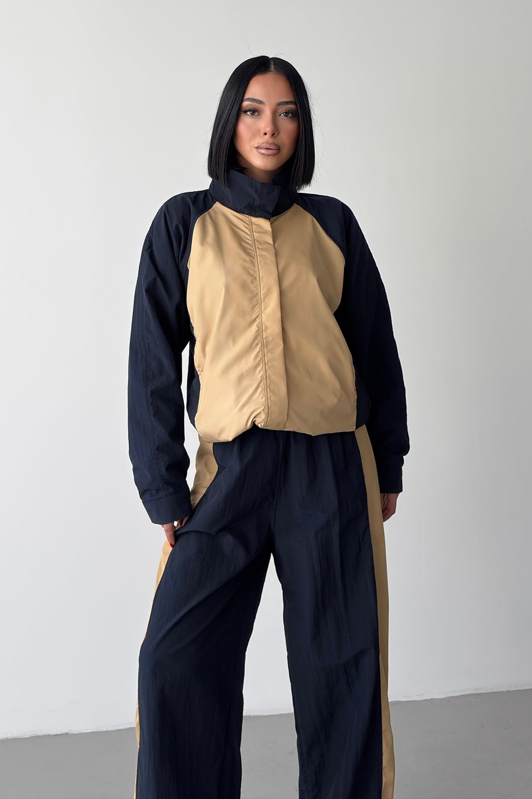 Routines Windbreaker Two-tone Tracksuit - Navy/Beige 7013