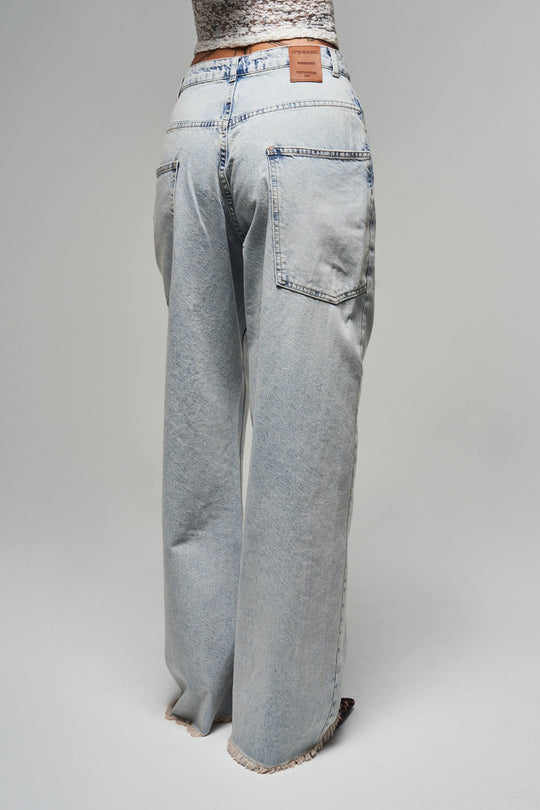 Routines Zipper Baggy Jeans - Washed Blue 3842 - ROUTINES