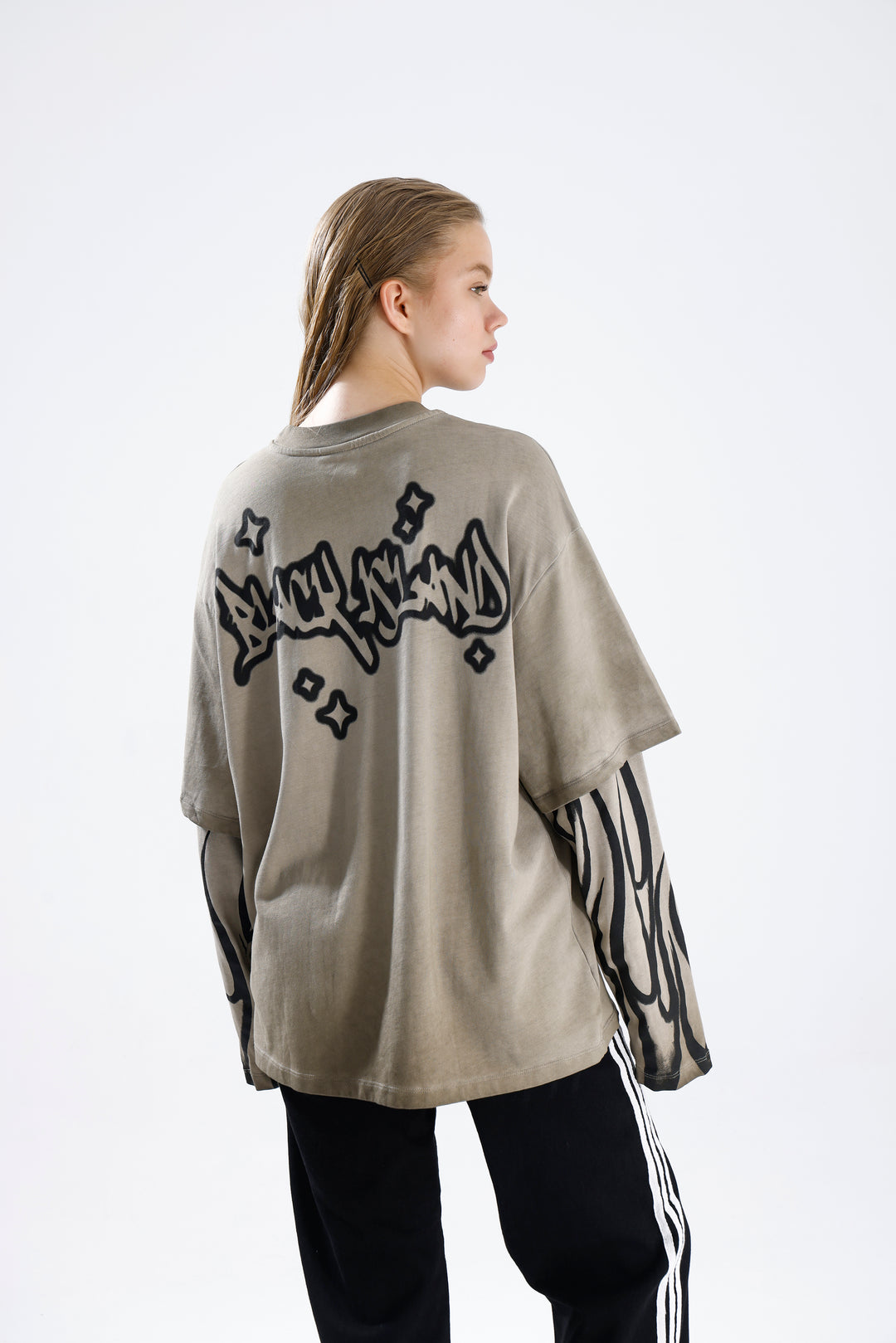 Routines Acid Washed Longsleeves Shirt - Beige 1914 - ROUTINES
