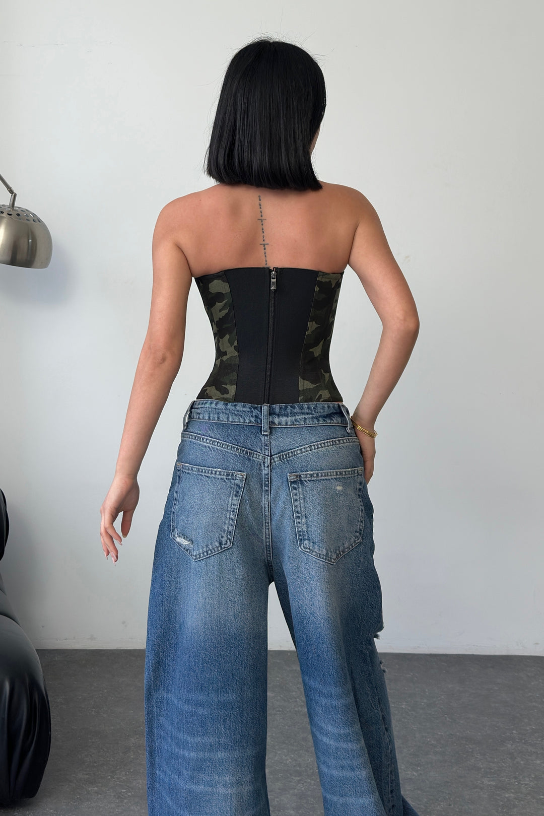 Routines Camouflage Denim Corset 1857 - ROUTINES