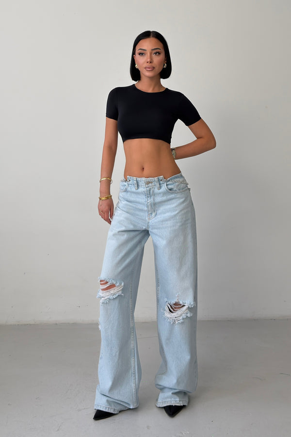 Routines Chain Detail Ripped Jeans 1539-1 - ROUTINES