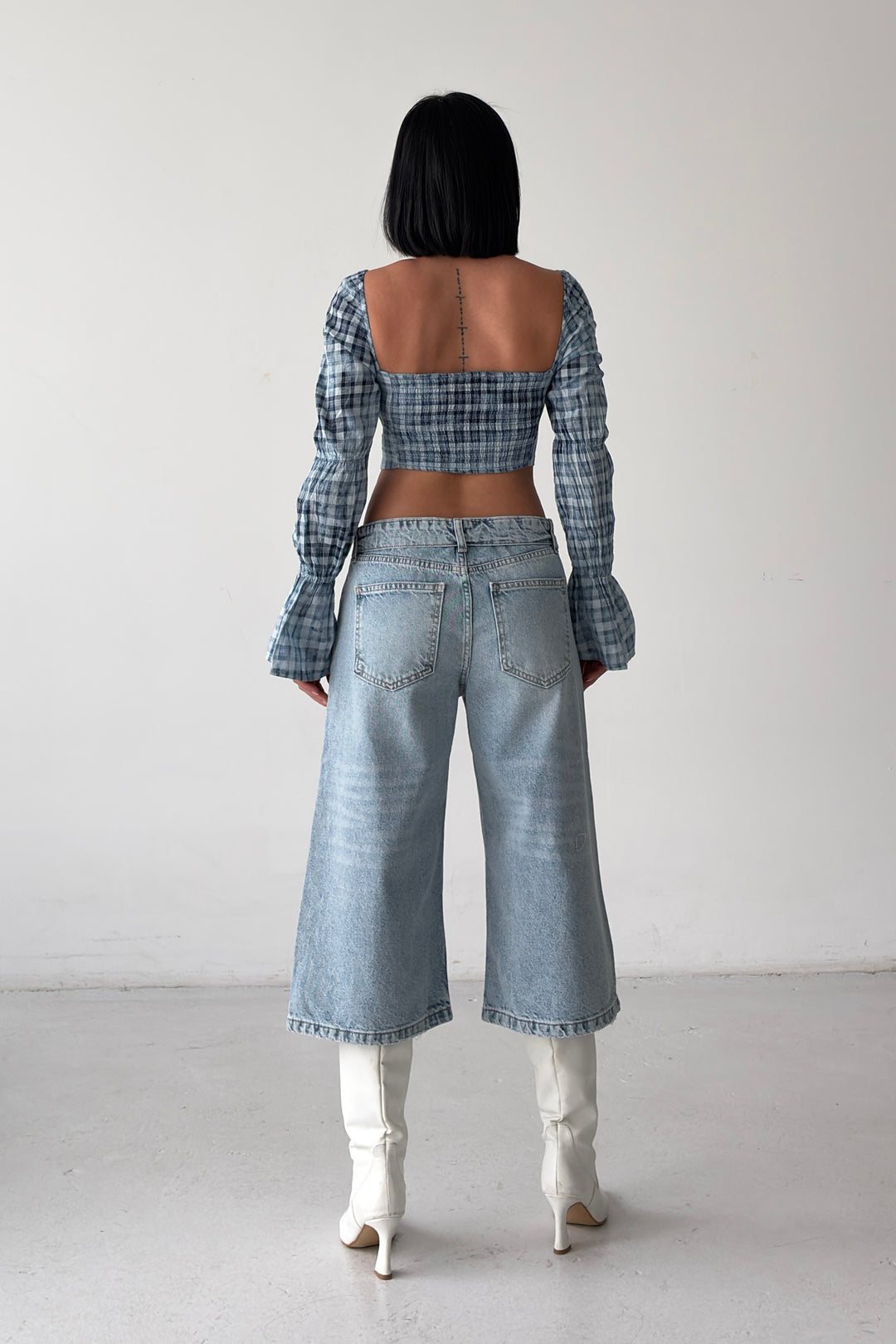 Routines Folded Waist Jorts - Light Blue 4556