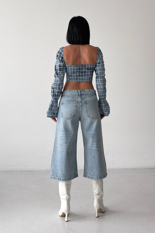 Routines Folded Waist Jorts - Light Blue 4556