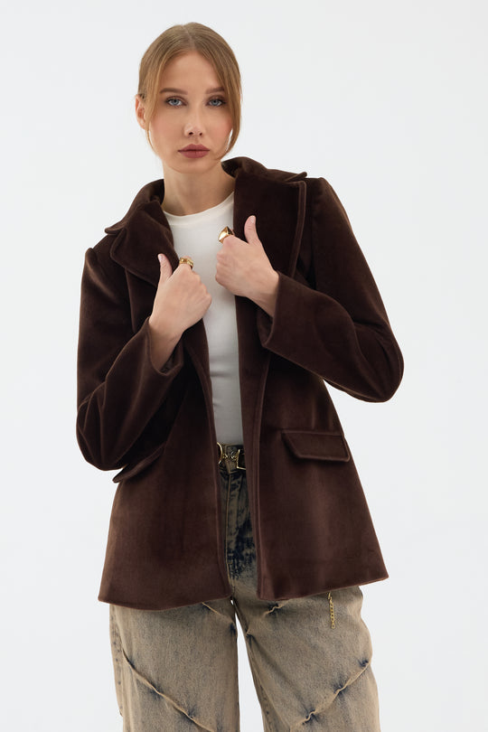 Routines Furry Blazer - Brown 9777 - ROUTINES