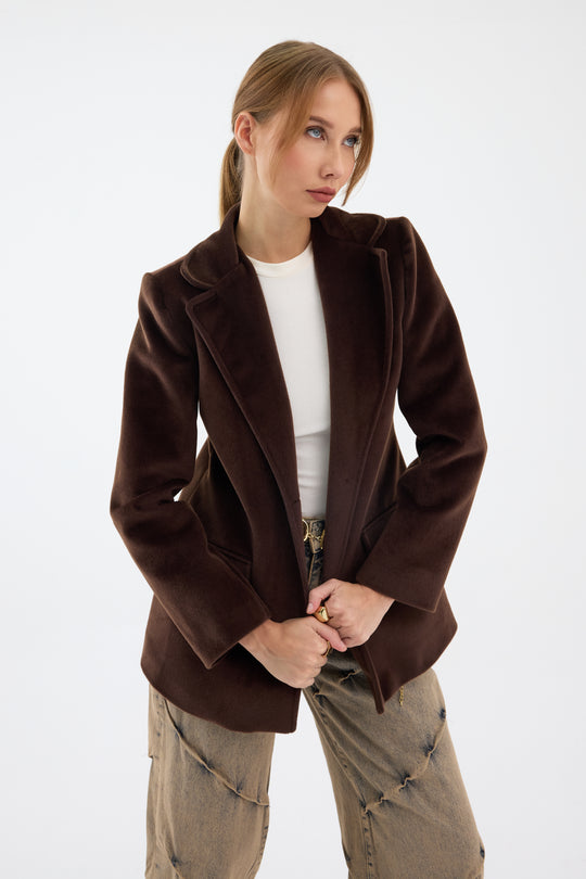Routines Furry Blazer - Brown 9777 - ROUTINES
