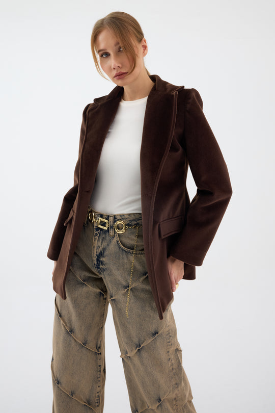 Routines Furry Blazer - Brown 9777 - ROUTINES