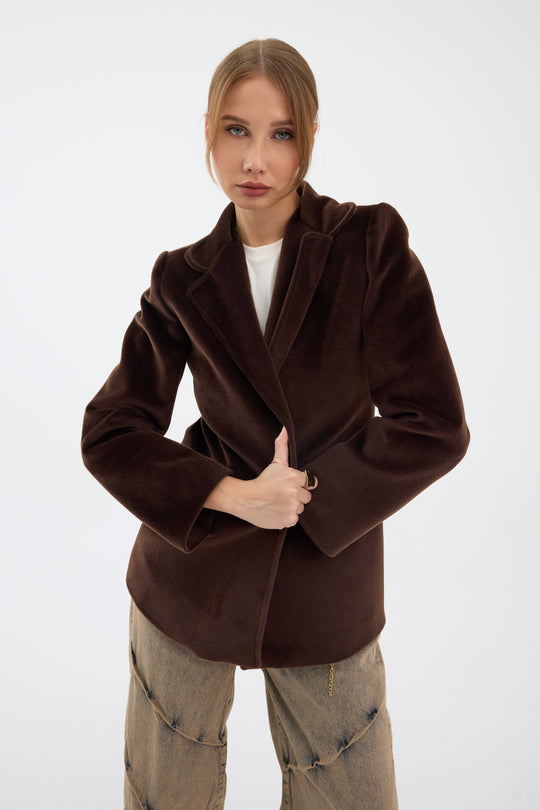Routines Furry Blazer - Brown 9777 - ROUTINES