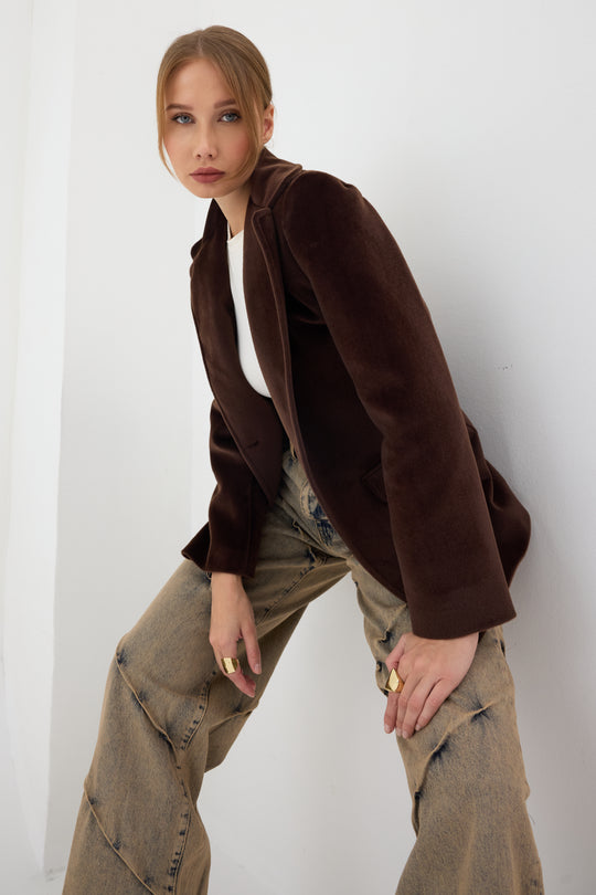 Routines Furry Blazer - Brown 9777 - ROUTINES