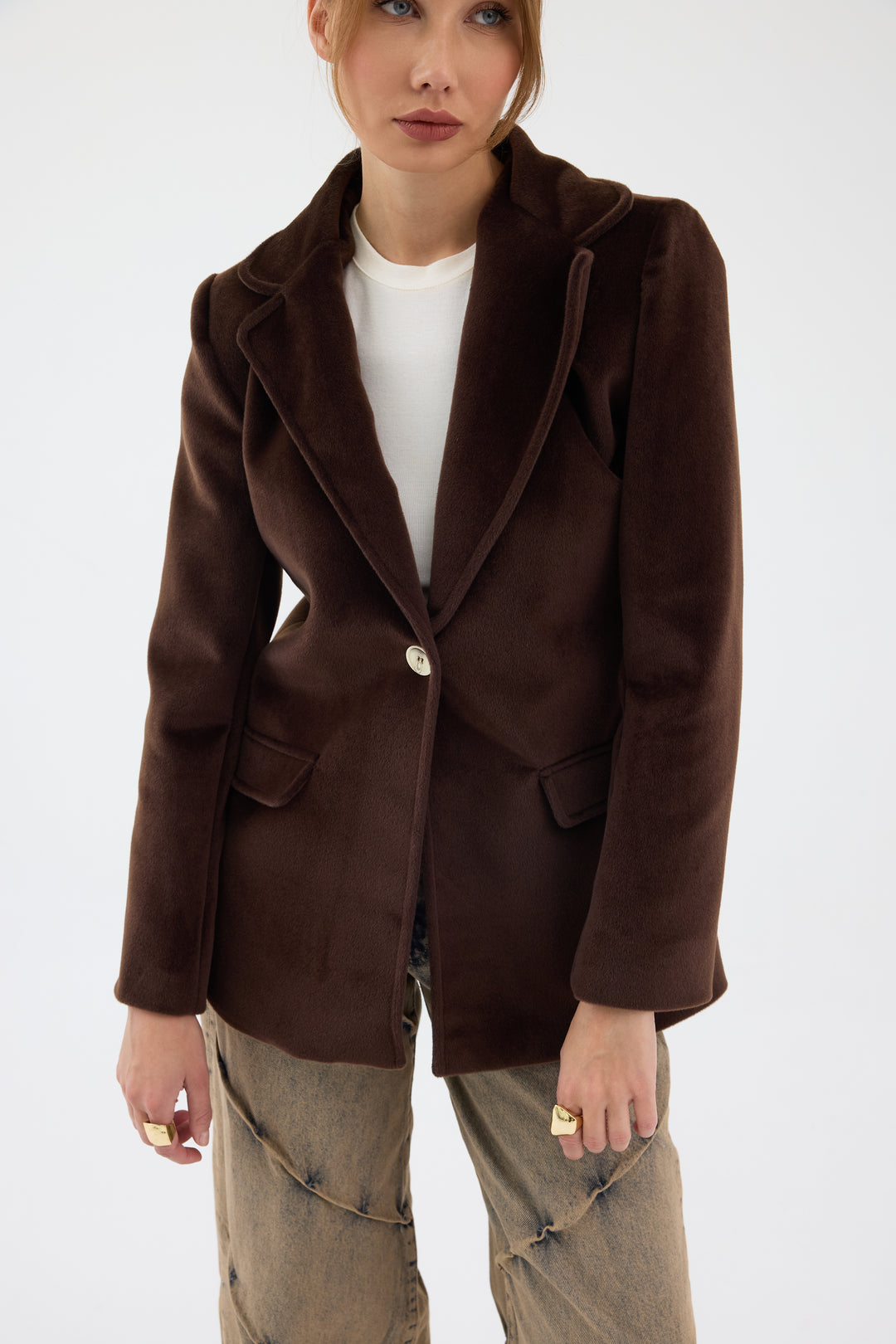 Routines Furry Blazer - Brown 9777 Blazer Routines Fashion