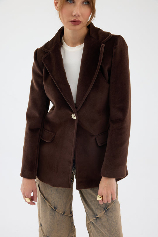 Routines Furry Blazer - Brown 9777 - ROUTINES