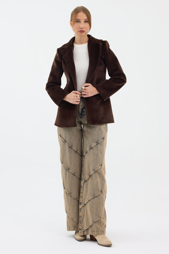 Routines Furry Blazer - Brown 9777 - ROUTINES