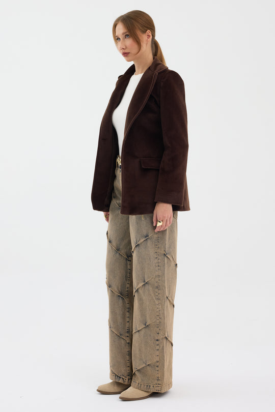 Routines Furry Blazer - Brown 9777 - ROUTINES