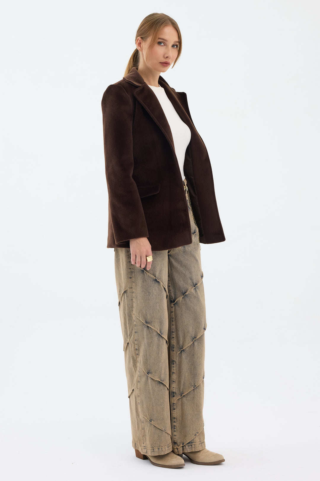 Routines Furry Blazer - Brown 9777 - ROUTINES