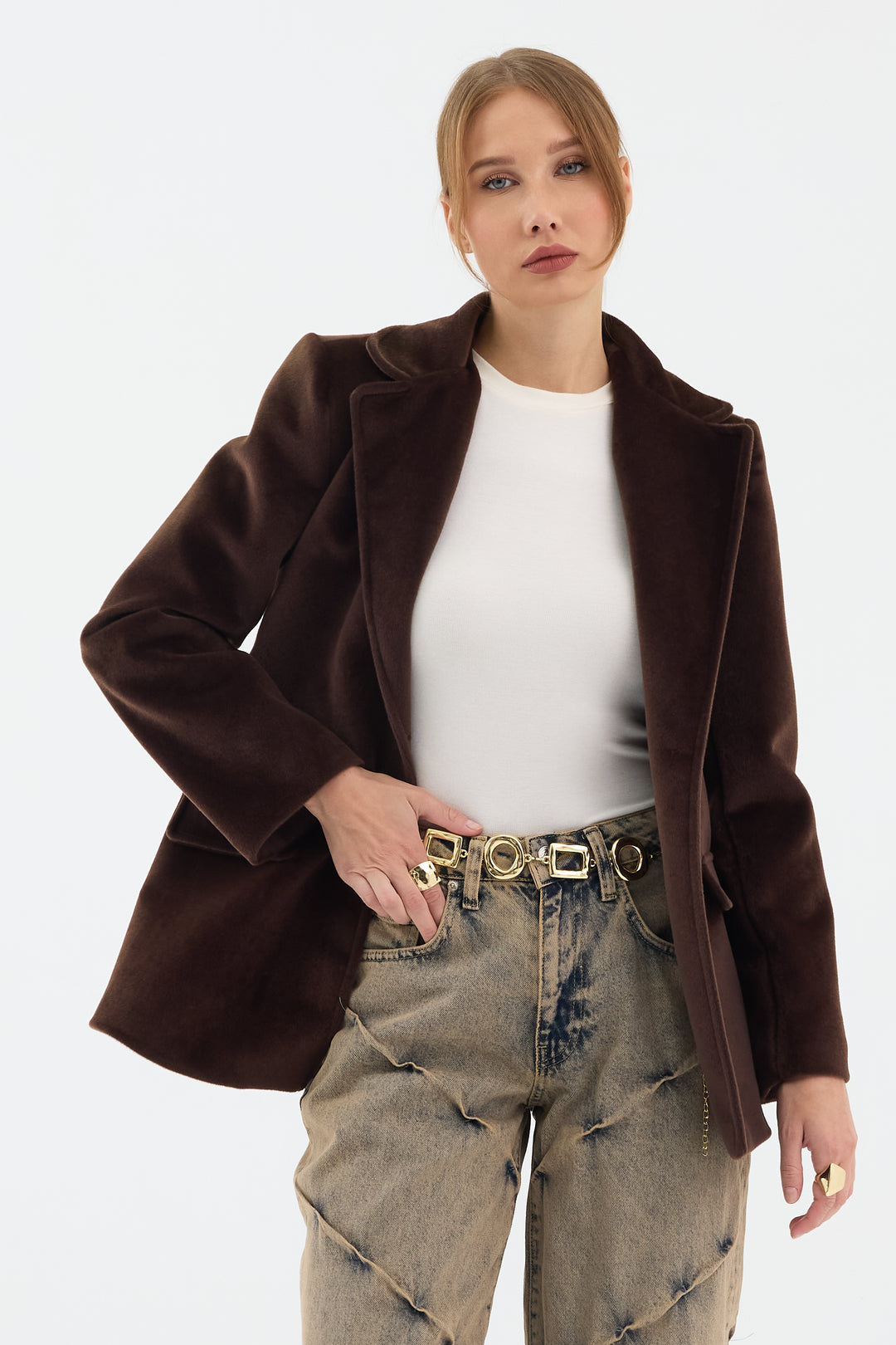 Routines Furry Blazer - Brown 9777 - ROUTINES