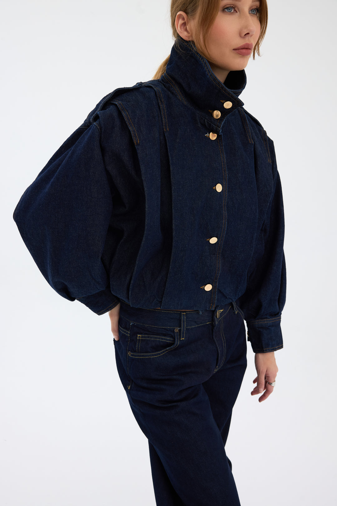Routines Layer Denim Bomber Jacket 2054 - ROUTINES