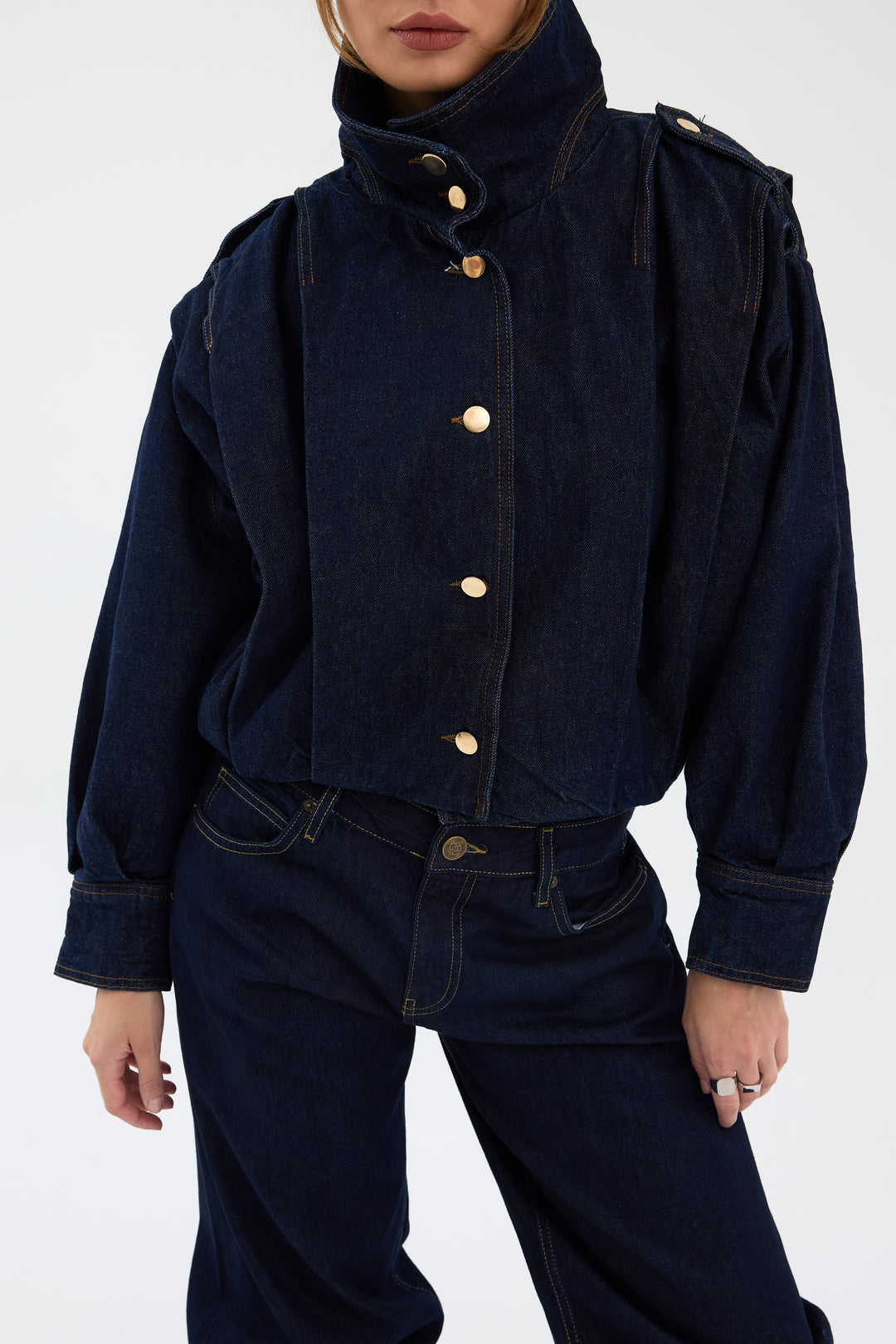 Routines Layer Denim Bomber Jacket 2054 - ROUTINES