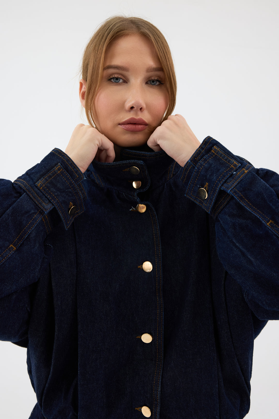 Routines Layer Denim Bomber Jacket 2054 - ROUTINES