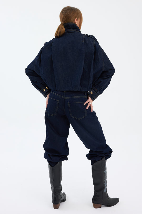 Routines Layer Denim Bomber Jacket 2054 - ROUTINES