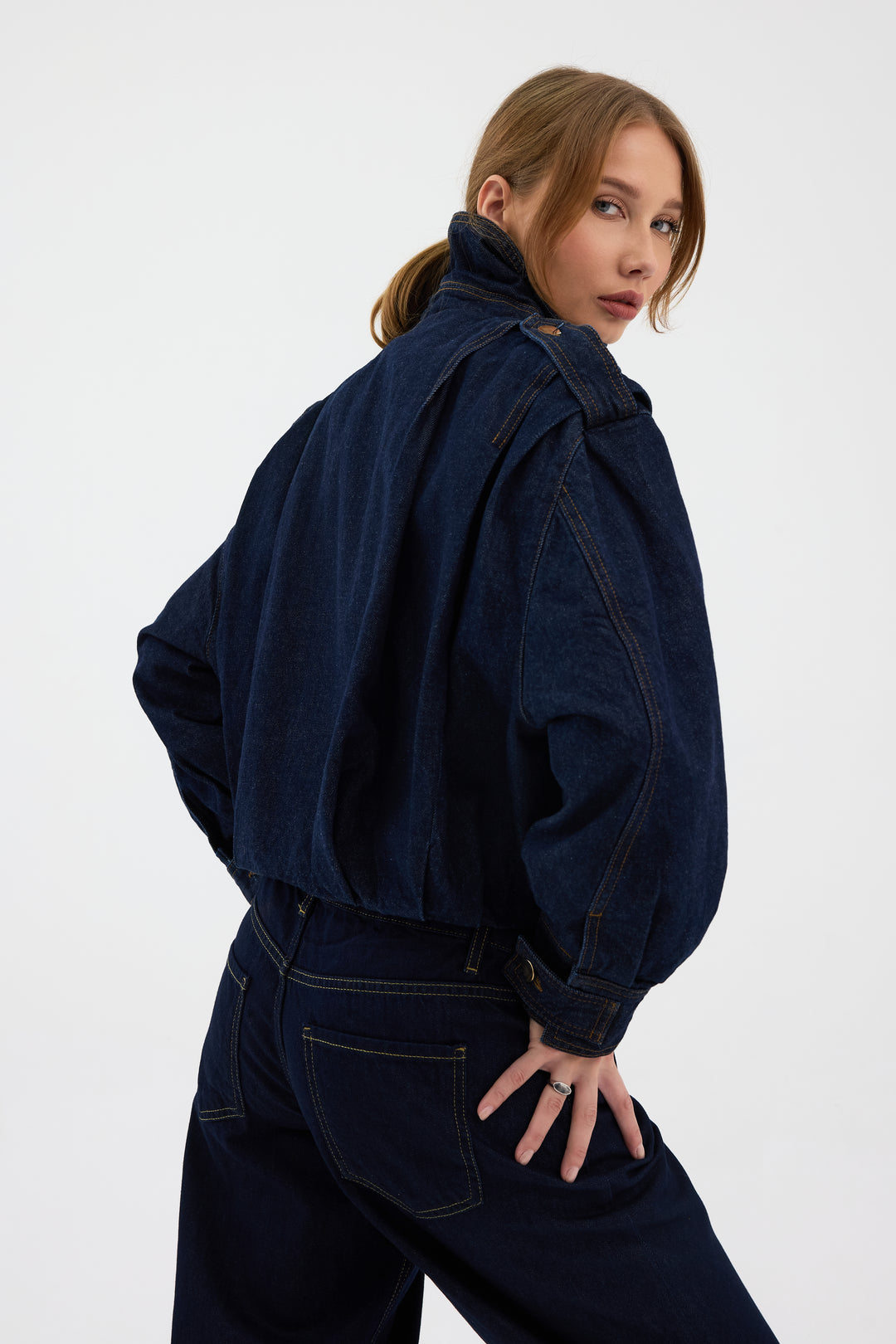 Routines Layer Denim Bomber Jacket 2054 - ROUTINES