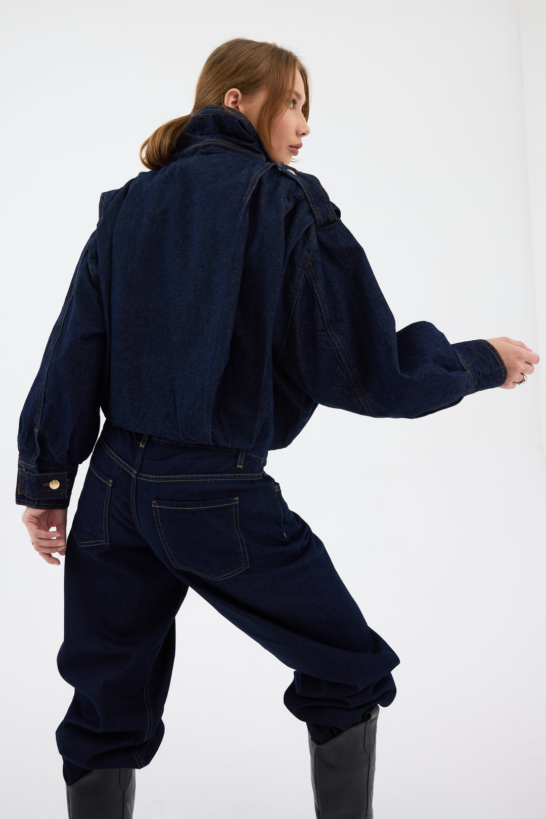 Routines Layer Denim Bomber Jacket 2054 - ROUTINES