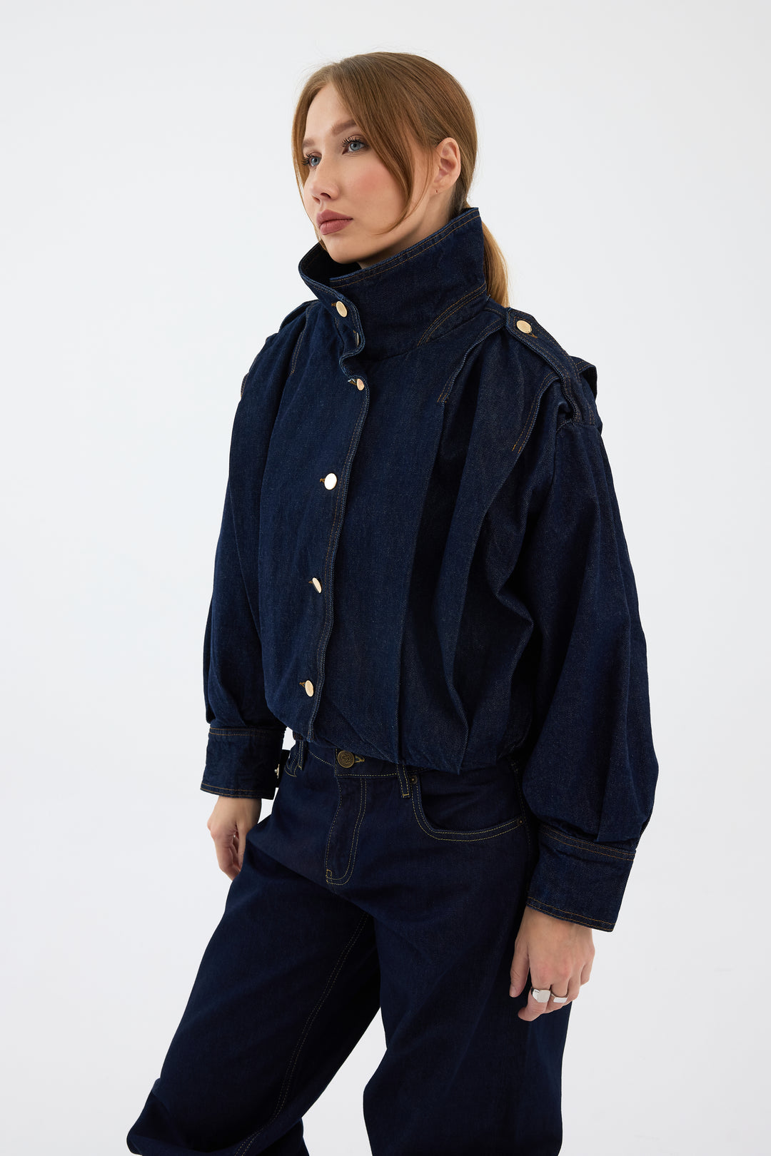 Routines Layer Denim Bomber Jacket 2054 - ROUTINES