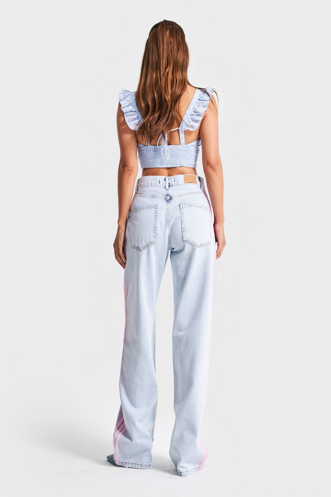 Routines Neon Striped Straight Leg Jeans 3732 - ROUTINES