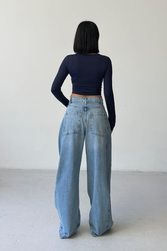 Routines Overlay Waist Jeans - Light Blue 1207-2 - ROUTINES