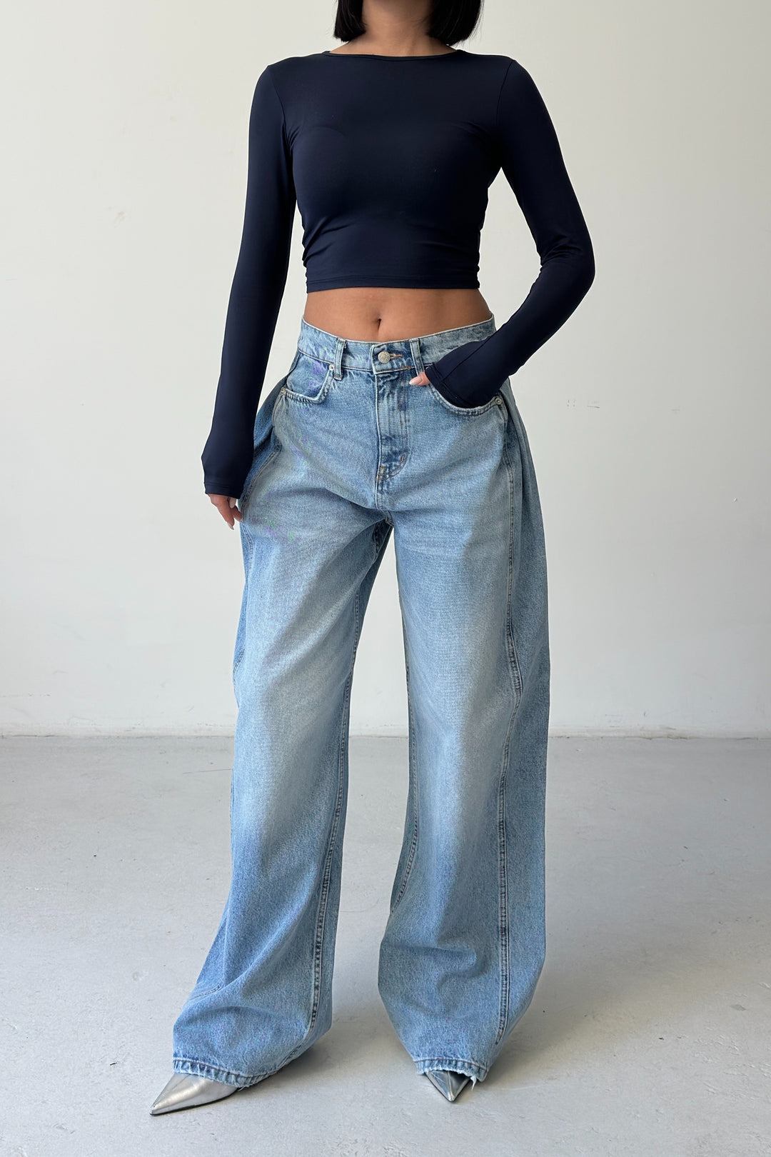Routines Overlay Waist Jeans - Light Blue 1207-2 - ROUTINES