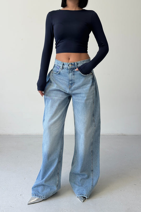 Routines Overlay Waist Jeans - Light Blue 1207-2 - ROUTINES