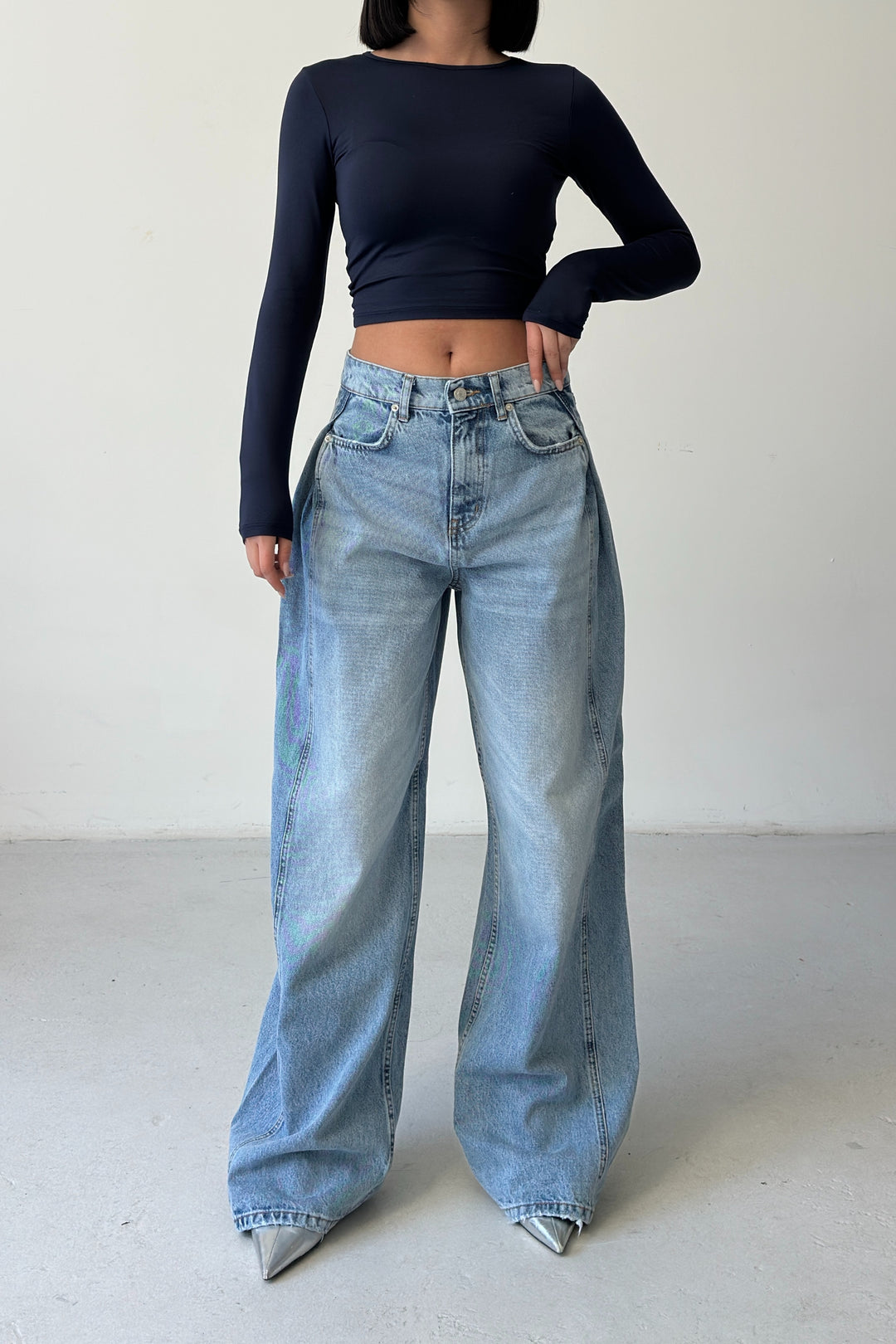 Routines Overlay Waist Jeans - Light Blue 1207-2 - ROUTINES