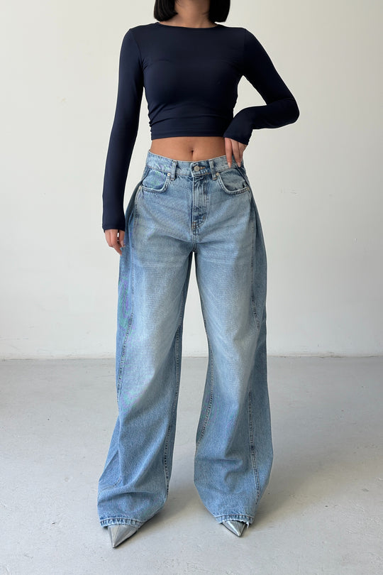 Routines Overlay Waist Jeans - Light Blue 1207-2 - ROUTINES