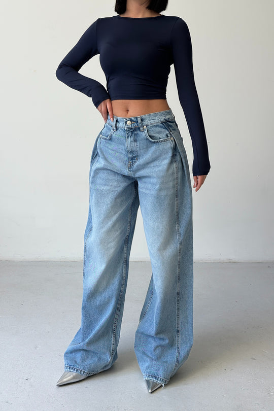 Routines Overlay Waist Jeans - Light Blue 1207-2 - ROUTINES