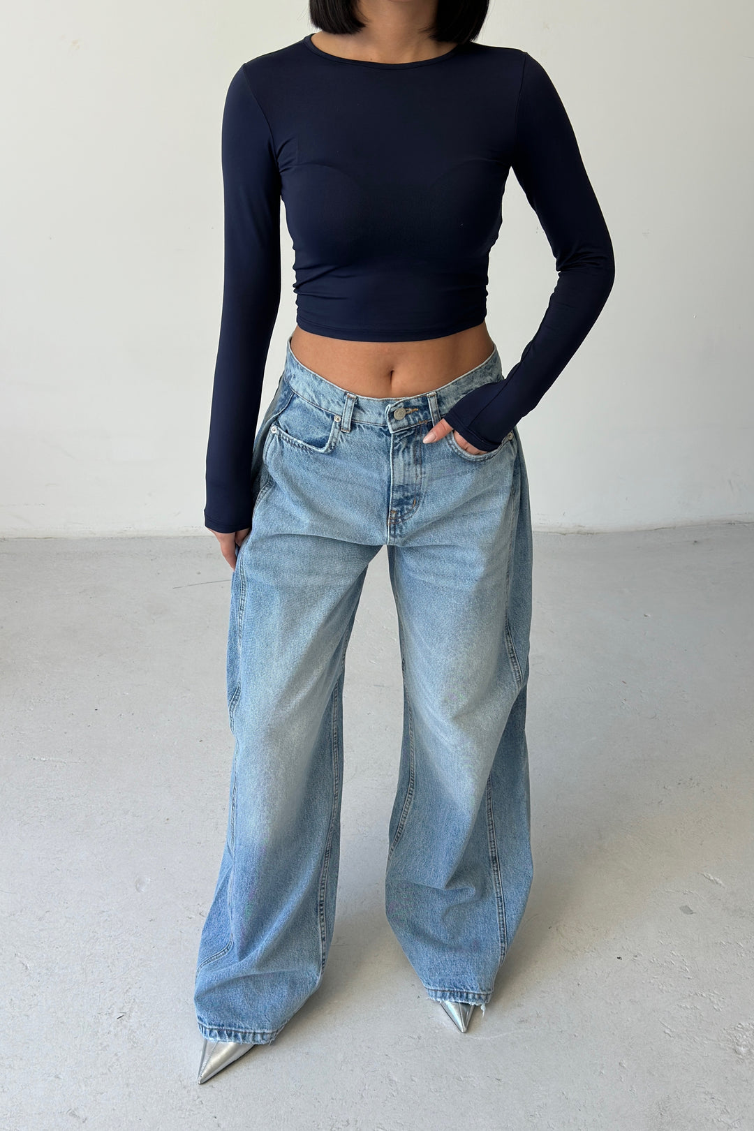 Routines Overlay Waist Jeans - Light Blue 1207-2 - ROUTINES