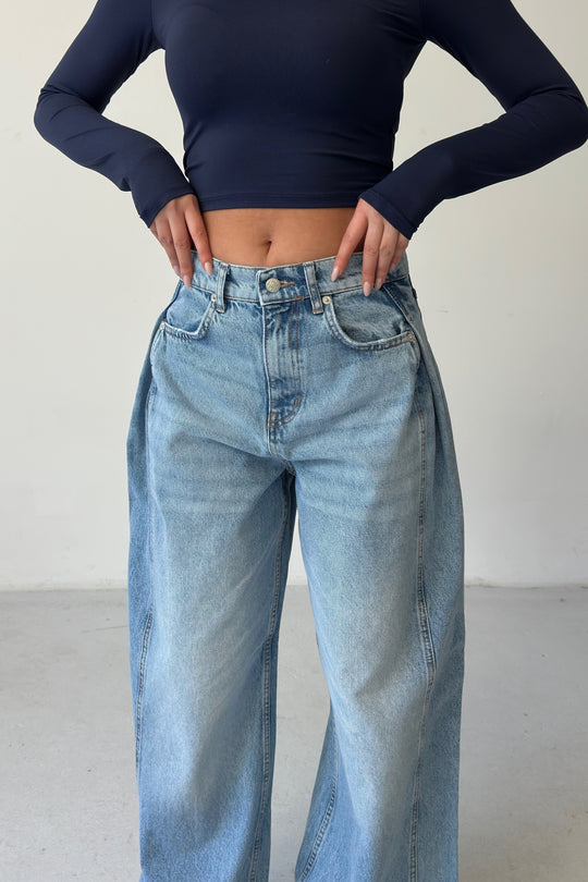 Routines Overlay Waist Jeans - Light Blue 1207-2 - ROUTINES